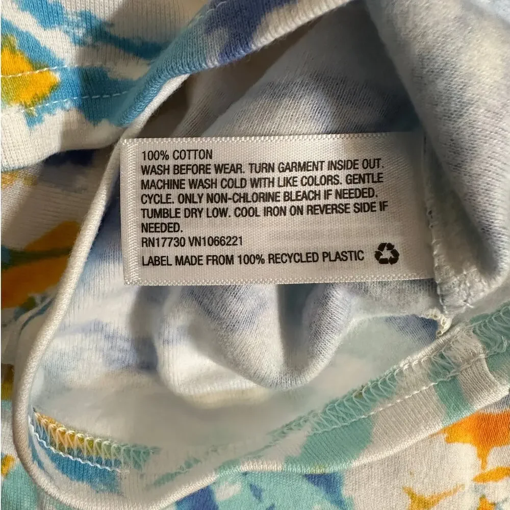 Cat & Jack Boys (Unisex) NWT 2PC Pajama Set Size 14‎ Blue Orange Tie Dye